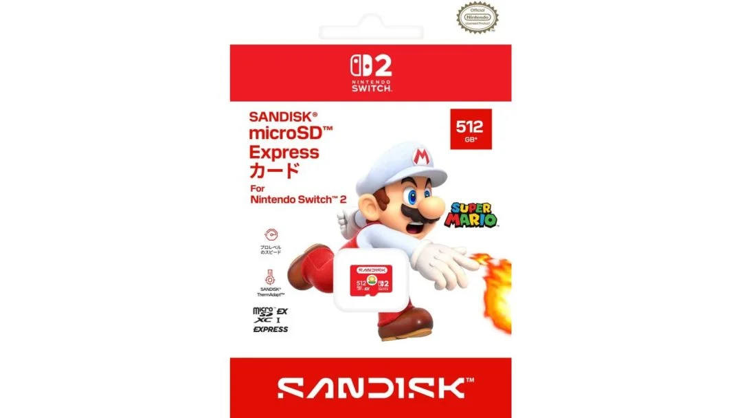 任天堂官方授权NS2 microSD Ex推出512GB新品 10月1日上市