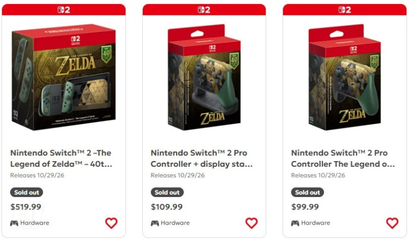 《塞尔达传说:时之笛》主题Switch2等商品多地开始缺货,二手平台加价