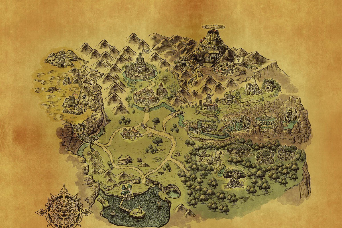 任天堂公开《塞尔达传说时之笛重制版》地图，多处区域疑似扩大