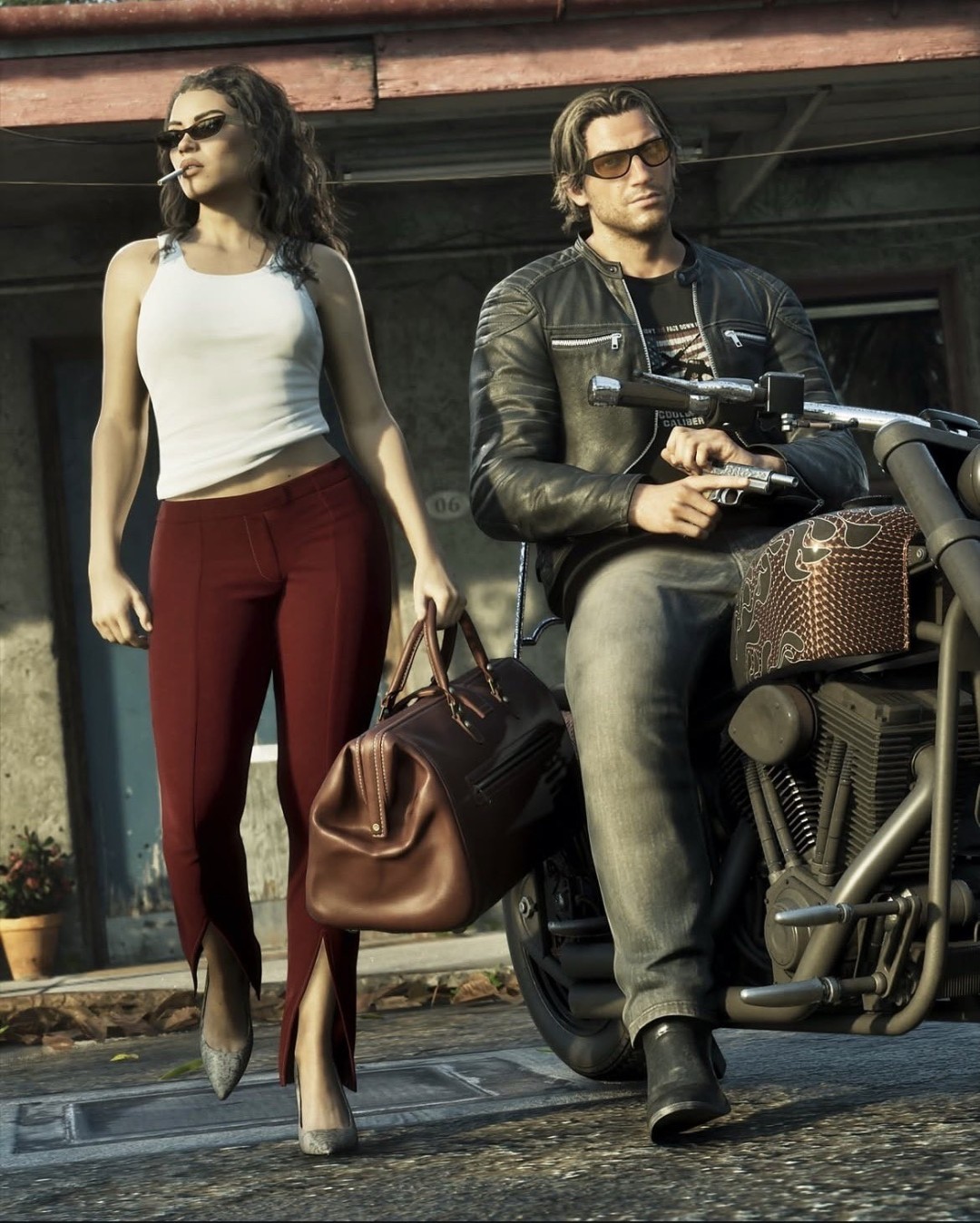 《GTA6》新截图公布：女主身材性感 男主帅气潇洒