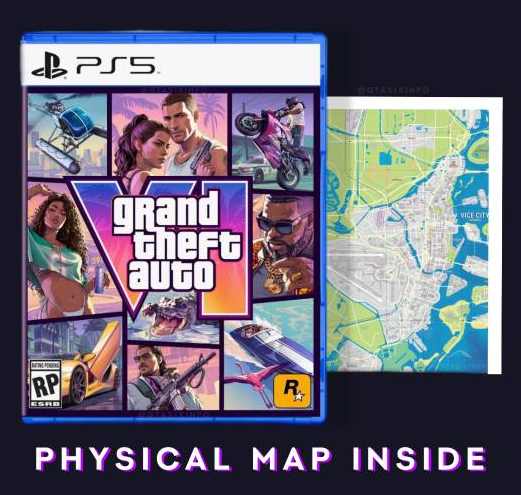 《GTA6》实体版据称附赠收藏地图，线索仅见于一家GameStop门店告示