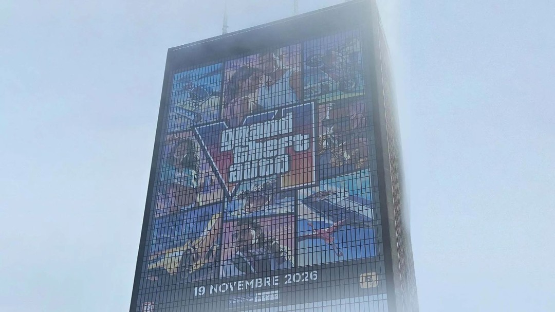《GTA6》巴黎巨幅广告删改枪械画面 与封面原画存在差异