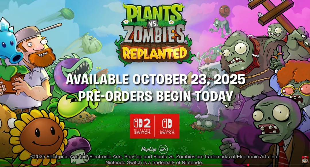 《植物大战僵尸：重植版》公布 登陆Switch 2和Switch、新增本地联机和PvP