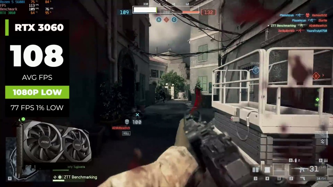 《战地6》低端GPU测试 3060也能跑出百帧