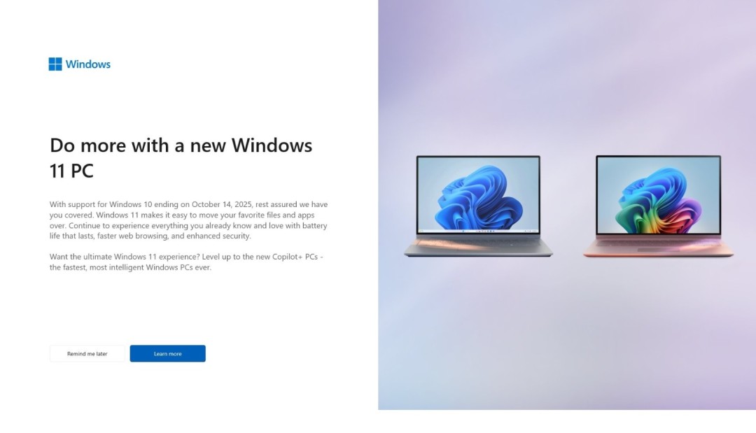 微软又来了！全屏弹窗提醒Windows 10用户升级Windows 11