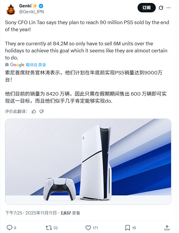 还能再战几年！索尼称PS5仅处于生命周期中期