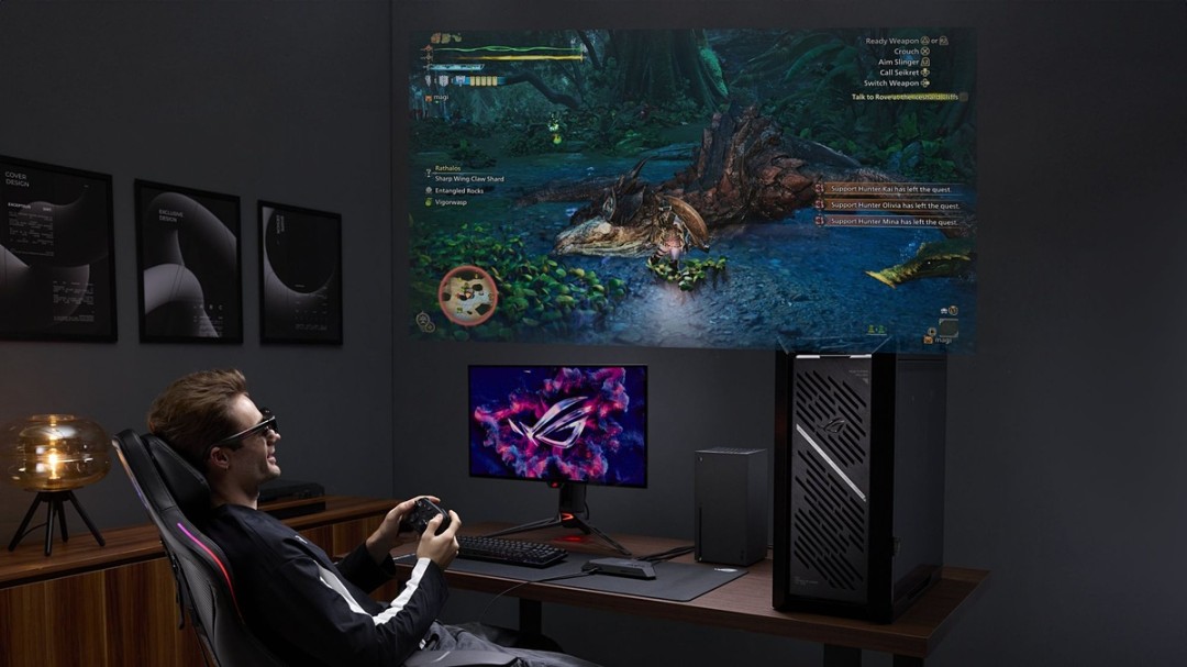 CES 2026：华硕发布ROG XREAL R1 全球首款240Hz OLED游戏眼镜