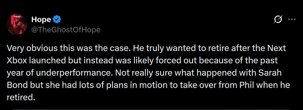 Xbox新任CEO没有任何游戏履历 传斯宾塞是被迫退休