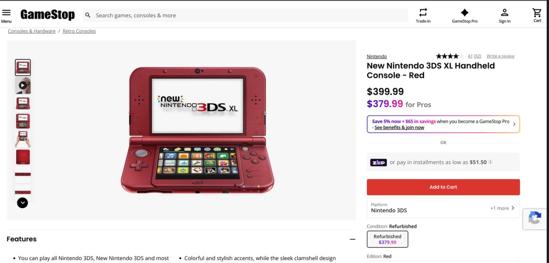 Gamestop翻新3DS XL主机售价竟接近NS2新主机