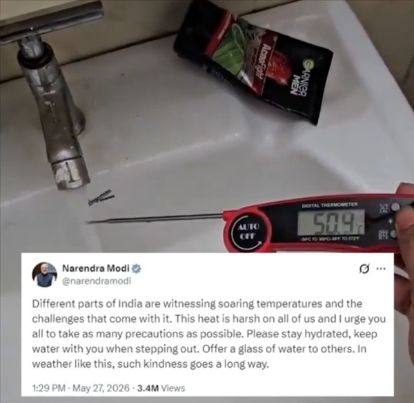 Vergleichbar mit dem Fegefeuer! Indiens Leitungswassertemperatur erreicht bei extremer Hitze fast 51 Grad