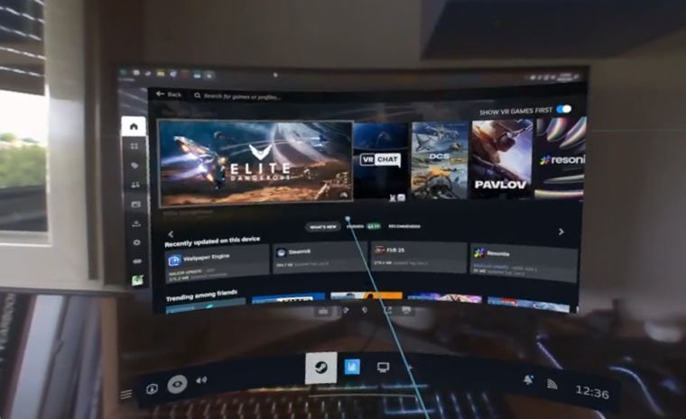 Steam Frame의 첫 튜토리얼 영상 공개, VR 헤드셋 인터페이스 실제 영상 유출