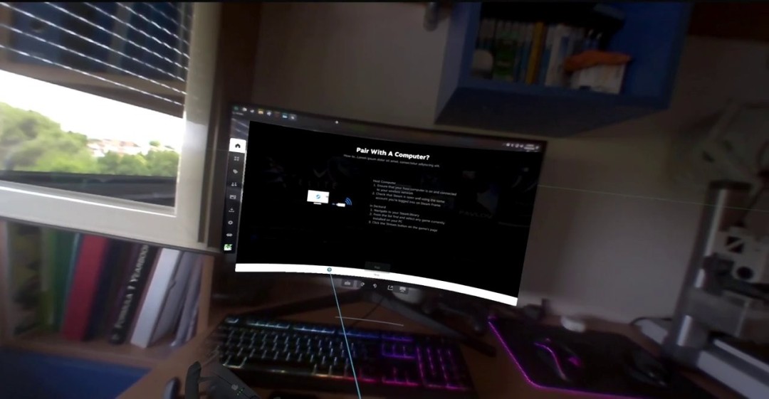 Steam Frame의 첫 튜토리얼 영상 공개, VR 헤드셋 인터페이스 실제 영상 유출
