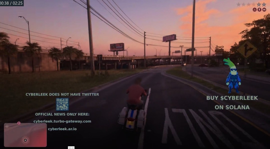 《GTA6》两段全新泄露实机 警匪追逐与夜景枪战!