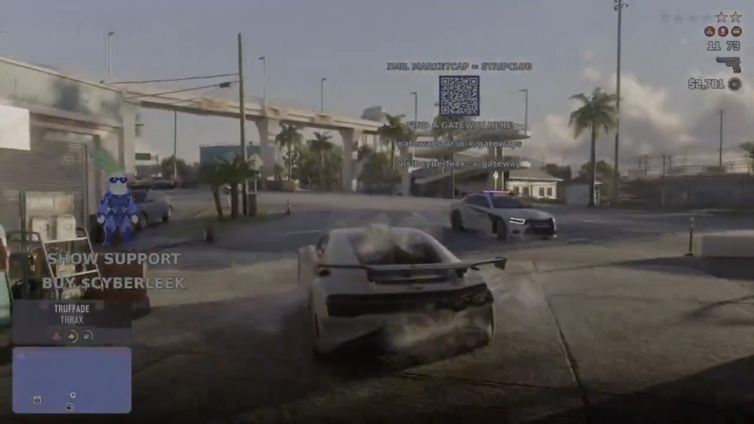 《GTA6》第七个视频泄露 杰森开超跑抢劫